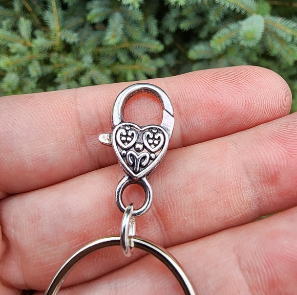 Green Crystal Beaded Tree of Life Bag Clip Purse Leaf Keychain Daisy Pursecharm - Picture 11 of 16